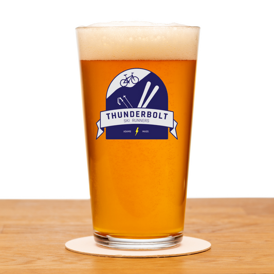 Thunderbolt Ski Runners Pint Glass