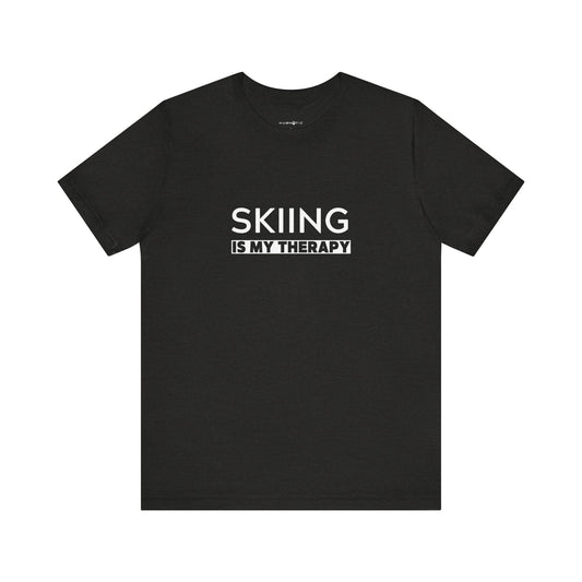 Skiing is My Therapy Unisex T
