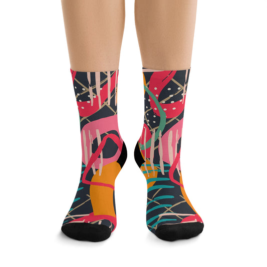 Abstract Cycling Socks
