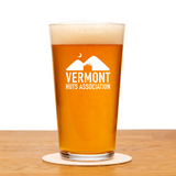 Vermont Huts Pint Glass